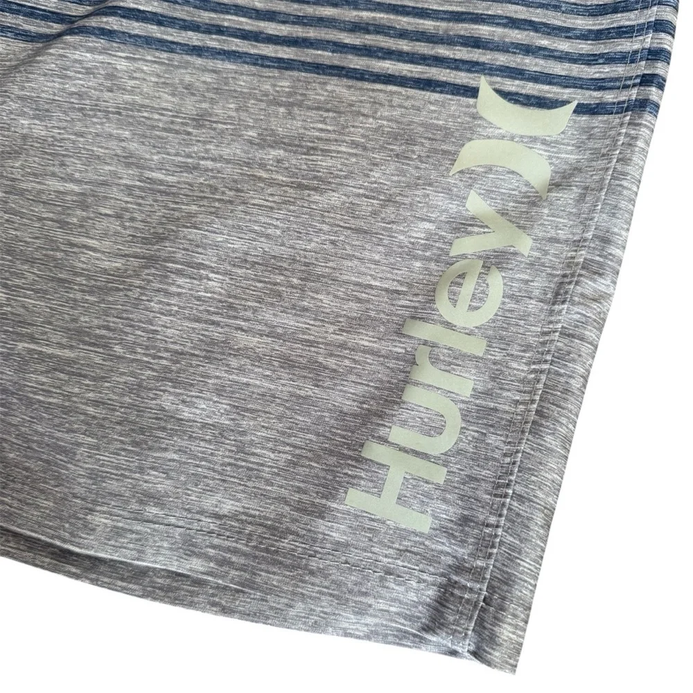 Hurley Board Shorts Men's 34 Blue Gray Swim Trunks‎ Surfer Coastal Vacation Y2K